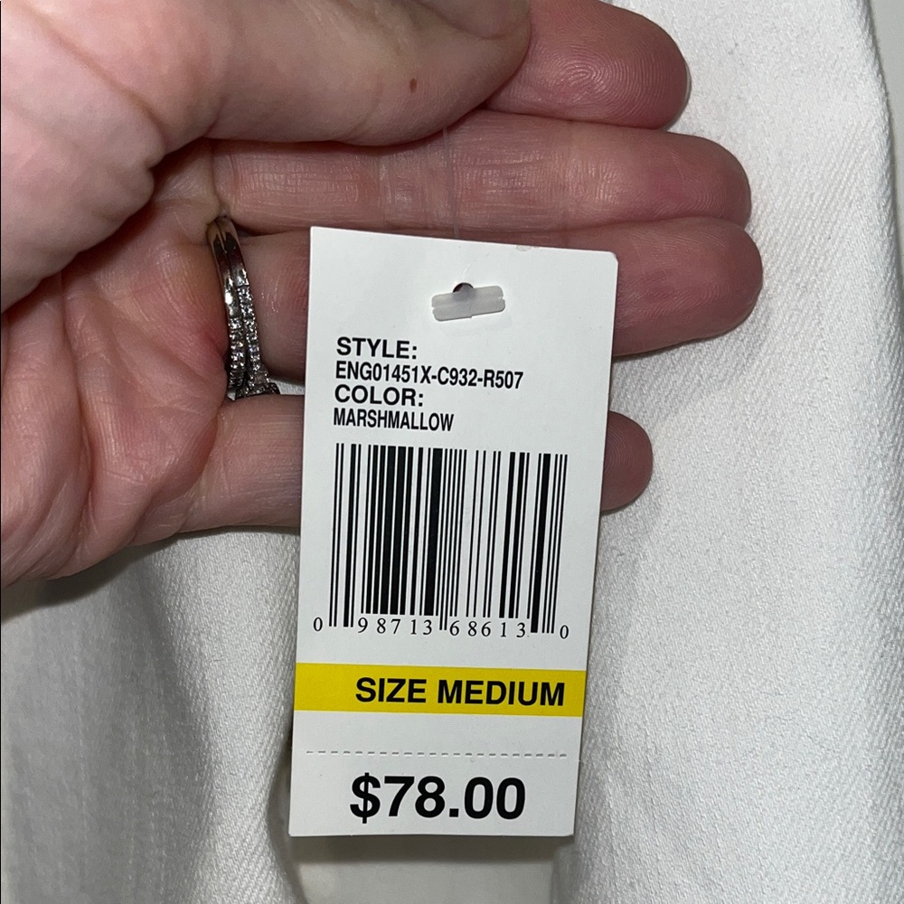 Kensie Ivory Ruffle Trim Jean Jacket - Picture 5 of 8